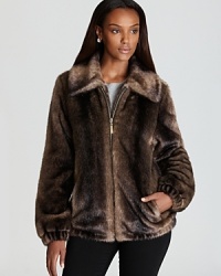 Embrace the faux fur trend with this Ellen Tracy jacket, the perfect dose of decadence for days and nights and a rich addition to your new-season wardrobe. Embrace the faux fur trend with this Ellen Tracy jacket, the perfect dose of decadence for days and nights and a rich addition to your new-season wardrobe.