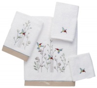 Avanti Premier Hummingbird Bath Towel, White Avanti Premier Hummingbird Bath Towel, White