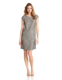Jones New York Women's Capped Sleeve Shift Dress, Brushed, 12 Jones New York Women's Capped Sleeve Shift Dress, Brushed, 12