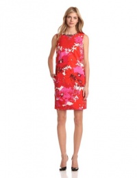 Jones New York Women's Embellished Sleeveless Shift Dress, Multi, 12 Jones New York Women's Embellished Sleeveless Shift Dress, Multi, 12