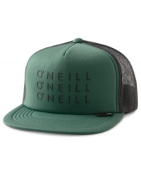 Stand out and get noticed in this solid trendy trucker cap by O'Neill. Stand out and get noticed in this solid trendy trucker cap by O'Neill.