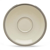 Lenox Tuxedo Platinum Ivory China Demitasse Saucer Lenox Tuxedo Platinum Ivory China Demitasse Saucer