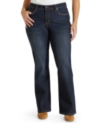 Levi's bootcut plus size jeans feature a slimming tummy panel for a flattering fit-- team them with the season's must-have tops! Levi's bootcut plus size jeans feature a slimming tummy panel for a flattering fit-- team them with the season's must-have tops!