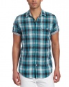 Calvin Klein Jeans Men's Terrene Plaid Short Sleeve Woven