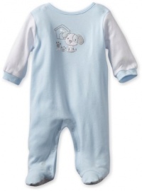 ABSORBA Baby-Boys Newborn Puppy Velour Footie, Blue, 0-3 Months ABSORBA Baby-Boys Newborn Puppy Velour Footie, Blue, 0-3 Months