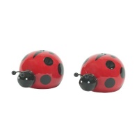 Boston Warehouse Ladybug Lane Earthenware Salt and Pepper Shakers, Set of 2