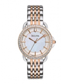 Bulova Women's 98R144 Diamond Rose and Stainless Steel Two Tone Watch Bulova Women's 98R144 Diamond Rose and Stainless Steel Two Tone Watch