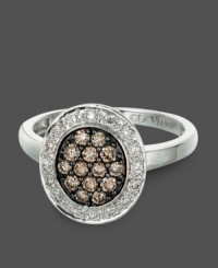Take your style to a whole new level with this dazzling oval-shaped Le Vian chocolate diamond ring. Multitudes of round-cut chocolate diamonds (1/3 ct. t.w.) and surrounding round-cut white diamonds (1/10 ct. t.w.) sit snug in a 14k white gold setting. Size 7. Take your style to a whole new level with this dazzling oval-shaped Le Vian chocolate diamond ring. Multitudes of round-cut chocolate diamonds (1/3 ct. t.w.) and surrounding round-cut white diamonds (1/10 ct. t.w.) sit snug in a 14k white gold setting. Size 7.