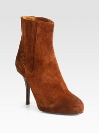 An understated suede look detailed with elastic side gores and a hidden platform.Stacked heel, 4¼ (110mm)Hidden platform, ½ (15mm)Compares to a 3¾ heel (95mm)Suede upperElastic side goresLeather lining and solePadded insoleMade in Italy An understated suede look detailed with elastic side gores and a hidden platform.Stacked heel, 4¼ (110mm)Hidden platform, ½ (15mm)Compares to a 3¾ heel (95mm)Suede upperElastic side goresLeather lining and solePadded insoleMade in Italy
