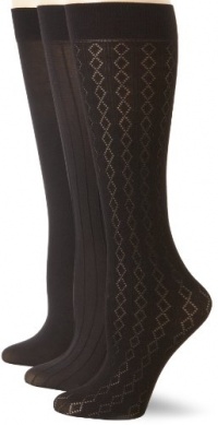Anne Klein Women's 3 Pack Diamond Stripe Trouser Sock Anne Klein Women's 3 Pack Diamond Stripe Trouser Sock