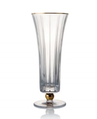 Handcrafted in premium Rogaska crystal, the Elmsford vase shines with the luxe sophistication of Trump Home. Delicate cuts and touches of gold add elegant flair to formal interiors. Handcrafted in premium Rogaska crystal, the Elmsford vase shines with the luxe sophistication of Trump Home. Delicate cuts and touches of gold add elegant flair to formal interiors.