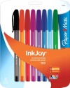 Paper Mate InkJoy 100 Stick Medium Point Advanced Ink Pens, 8 Colored Ink Pens