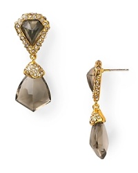Shape meet sparkle. These Alexis Bittar earrings mesmerize with a sculptural silhouette, cast in rich gold plated metal with a dusting of crystals. Shape meet sparkle. These Alexis Bittar earrings mesmerize with a sculptural silhouette, cast in rich gold plated metal with a dusting of crystals.
