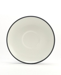 Mix and match these splashes of color for a tabletop with endless possibility! The modern coupe shape and two-tone hues mean this saucer will bring life to any décor. Select pieces in your favorite shades to create a customized dinnerware collection. Mix and match these splashes of color for a tabletop with endless possibility! The modern coupe shape and two-tone hues mean this saucer will bring life to any décor. Select pieces in your favorite shades to create a customized dinnerware collection.