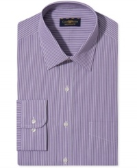 Get snazzy in stripes with this classic dress shirt by Club Room.