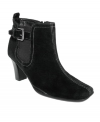Fun little things. Aerosoles' Cinteresting booties feature buckled straps at the ankle and a plush insole that makes walking a breeze. Fun little things. Aerosoles' Cinteresting booties feature buckled straps at the ankle and a plush insole that makes walking a breeze.