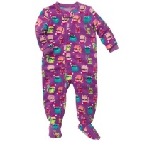 Osh Kosh Infant Girls Microfleece Blanket Sleeper, Purple Christmas Cats, 12M Osh Kosh Infant Girls Microfleece Blanket Sleeper, Purple Christmas Cats, 12M