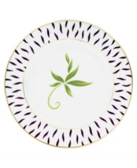 The lushness of flowers and vines, brought to your table. The Bernardaud Frivole serving platter (not shown) boasts a refined pattern and distinctive gold band rim. Measures 11.75 in diameter. The lushness of flowers and vines, brought to your table. The Bernardaud Frivole serving platter (not shown) boasts a refined pattern and distinctive gold band rim. Measures 11.75 in diameter.