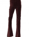 Women's J Brand Velvet Martini Mid-Rise Skinny Flare in Wine Size 29