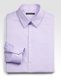 A modern, neatly tailored addition to your office wardrobe in solid, smooth cotton.Button-frontPoint collarCottonDry cleanImported A modern, neatly tailored addition to your office wardrobe in solid, smooth cotton.Button-frontPoint collarCottonDry cleanImported