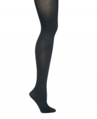 Create mile-long legs with these cozy, vertically ribbed tights by Berkshire. Create mile-long legs with these cozy, vertically ribbed tights by Berkshire.