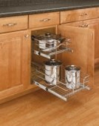 12 inch Double Pull-Out Chrome Wire Baskets