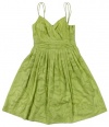 Calvin Klein Women's Pleated Burnout Print Sleeveless Sundress (Thyme Green) (4)