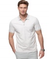 This polo shirt from Calvin Klein elevates your casual look with a luxurious feel.