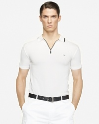 Ralph Lauren Black Label Short-Sleeved Mercerized Stretch Mesh Zipper Polo Ralph Lauren Black Label Short-Sleeved Mercerized Stretch Mesh Zipper Polo
