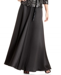 A full satin skirt is an essential for your special occasion wardrobe. This gorgeous skirt skims the floor and is perfect for pairing with your dressier separates. From Alex Evenings. A full satin skirt is an essential for your special occasion wardrobe. This gorgeous skirt skims the floor and is perfect for pairing with your dressier separates. From Alex Evenings.