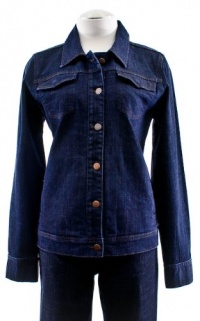 Eileen Fisher Organic Cotton Stretch Denim Jean Jacket Small Eileen Fisher Organic Cotton Stretch Denim Jean Jacket Small