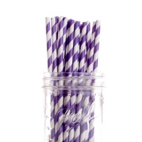 Dress My Cupcake Purple Striped Paper Straws, 25-Pack Dress My Cupcake Purple Striped Paper Straws, 25-Pack
