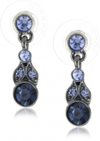 1928 Jewelry Simplicity Hematite-Color and Sapphire Petite Drop Earrings 1928 Jewelry Simplicity Hematite-Color and Sapphire Petite Drop Earrings