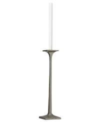 Molded by fire and finished by hand, the Burnished Metal candlestick boasts a sleek, modern look and the rich textural detail that defines so much of the Donna Karan Lenox collection. Molded by fire and finished by hand, the Burnished Metal candlestick boasts a sleek, modern look and the rich textural detail that defines so much of the Donna Karan Lenox collection.