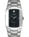 Guess Diamond Dial Silver Tone Mens Watch