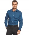 The power of plaid. You'll stay confident and comfortable all day in this shirt from Alfani Black. (Clearance)