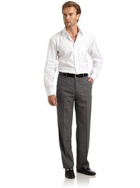 THE LOOKWindow pane patternBanded waist with belt loopsFront zip with button tab closureFlat frontSide seam pocketsUnfinished hemBack dartsBack button welt pocketsTHE FITLeg openings, 8Rise, about 11Inseam, about 37THE MATERIALWoolPartially linedCARE & ORIGINDry cleanImportedThis item was originally available for purchase at Saks Fifth Avenue OFF 5TH stores. THE LOOKWindow pane patternBanded waist with belt loopsFront zip with button tab closureFlat frontSide seam pocketsUnfinished hemBack dartsBack button welt pocketsTHE FITLeg openings, 8Rise, about 11Inseam, about 37THE MATERIALWoolPartially linedCARE & ORIGINDry cleanImportedThis item was originally available for purchase at Saks Fifth Avenue OFF 5TH stores.