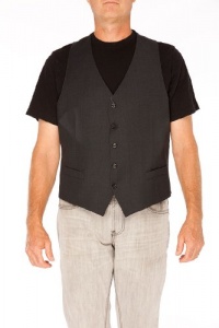 Armani Collezioni Grey Virgin Wool Vest, 42, Grey Armani Collezioni Grey Virgin Wool Vest, 42, Grey