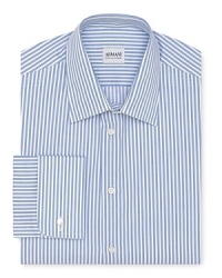 This inspired shirt updates the classic banker design with highlighted stripes for a stronger, more dimensional appearance that flatters your physique with a contemporary fit. This inspired shirt updates the classic banker design with highlighted stripes for a stronger, more dimensional appearance that flatters your physique with a contemporary fit.
