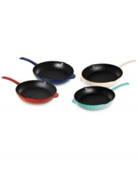 The perfect complement to your favorite Fiesta Dinnerware, this grill pan moves from kitchen to table with ease. The enameled cast iron construction locks in heat to slowly, evenly & thoroughly prepare flavor-rich and totally tender meals, plus it requires no seasoning and only gets better with age. Limited lifetime warranty. The perfect complement to your favorite Fiesta Dinnerware, this grill pan moves from kitchen to table with ease. The enameled cast iron construction locks in heat to slowly, evenly & thoroughly prepare flavor-rich and totally tender meals, plus it requires no seasoning and only gets better with age. Limited lifetime warranty.