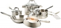 T-Fal Performance Stainless Steel Copper Bottom Cookware, 10 Piece Set T-Fal Performance Stainless Steel Copper Bottom Cookware, 10 Piece Set