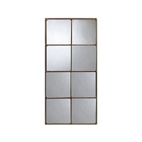 Decorative yet functional, this paned mirror makes a distinctive impression. Decorative yet functional, this paned mirror makes a distinctive impression.