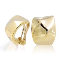 Bling Jewelry Gold Plated Hammered Huggie Hoop Clip On Earrings Bling Jewelry Gold Plated Hammered Huggie Hoop Clip On Earrings