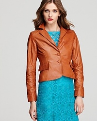 A Nanette Lepore leather jacket lends a luxe finish to your every day and night, boho-chic over daytime denim and lacy dresses. A Nanette Lepore leather jacket lends a luxe finish to your every day and night, boho-chic over daytime denim and lacy dresses.