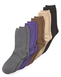 Cashmere lovers, slip into your favorite fabrication head to toe with these HUE socks, in an ultra-comfortable flat knit. Cashmere lovers, slip into your favorite fabrication head to toe with these HUE socks, in an ultra-comfortable flat knit.