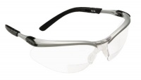 3M Reader +2.0 Diopter Safety Glasses, Silver/Black Frame, Clear Lens 3M Reader +2.0 Diopter Safety Glasses, Silver/Black Frame, Clear Lens