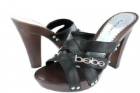 BEBE T2288 FLORENCE BLACK MATTE WOMENS SLIDE Size 8M