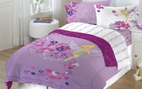 Disney Tinkerbell Powder Purple Twin Sheet Set