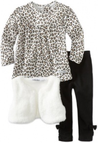 Calvin Klein Baby-Girls Infant Vest And Animal Print Tunic With Legging Set