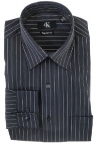 Calvin Klein L/S Black Striped Dress Shirt Calvin Klein L/S Black Striped Dress Shirt